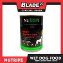 Nutripe Naturally Nourishing Nutrition Pure Beef And Green Tripe Formula Dog Food, Grain Free 390g Canned Food For Dog Adult, Dog Wet Food