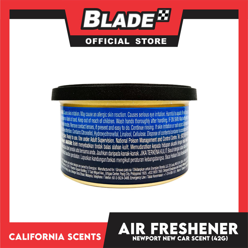 California Scents Organic Air Freshener (Newport New Car) 42g