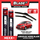 Nexx Pro Aeroflex Silicone Wiper Blade Set for for Honda Brio 2014-Present (22''/16'')