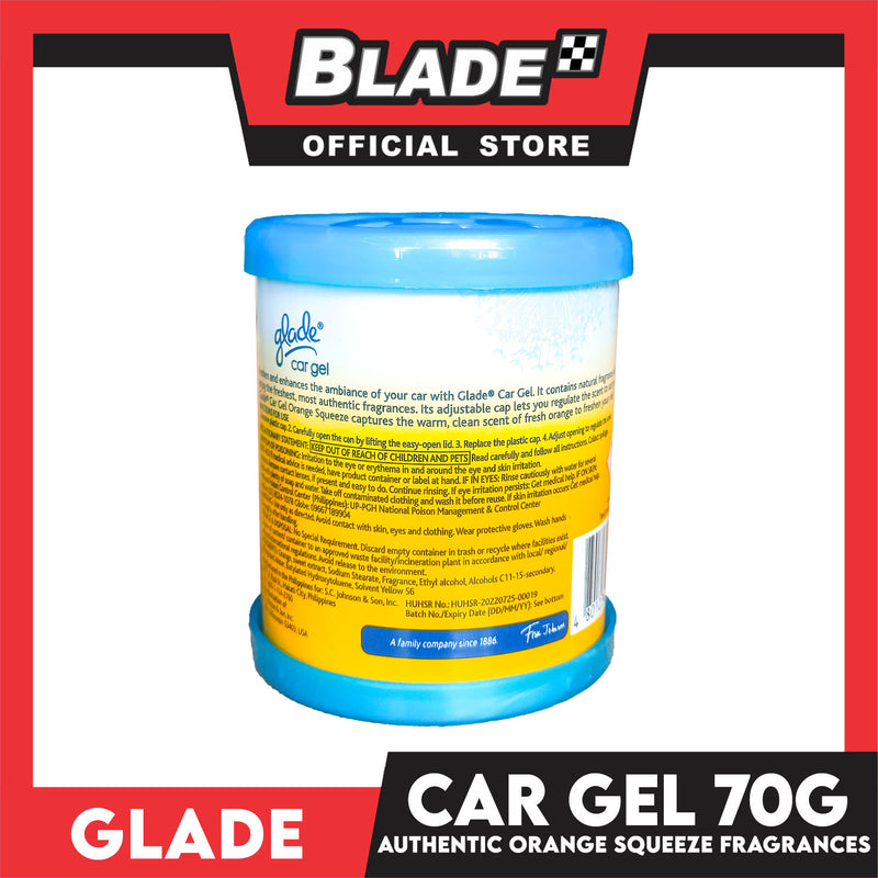 Glade Car Gel Air Freshener 70g (Orange Squeeze)
