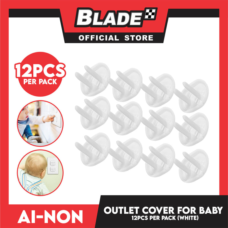 Ainon Baby 12pcs Outlet Plug Cover for Kids Safety AN557 (White)