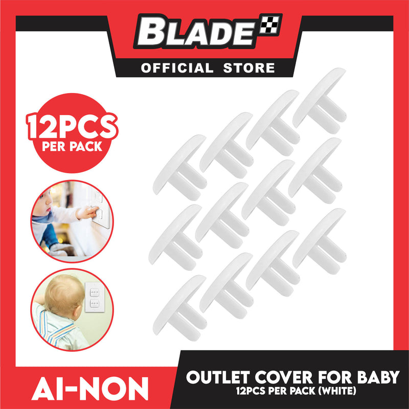 Ainon Baby 12pcs Outlet Plug Cover for Kids Safety AN557 (White)