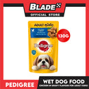 6pcs Pedigree Chicken Chunks Flavor In Gravy 130g Dog Food Wet Food