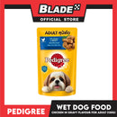 6pcs Pedigree Chicken Chunks Flavor In Gravy 130g Dog Food Wet Food