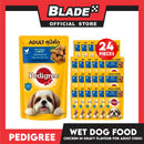 24pcs Pedigree Chicken Chunks Flavor In Gravy 130g Dog Food Wet Food