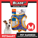 Pet Harness Pattern Design with Leash for Dogs Medium Size (Dark Blue)