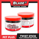Pet Plus Train and Reward Dental Star Stick In a Jar (Twist Bone Beef Flavor) 360 Brushing Action Designed for Dogs Reward Treats