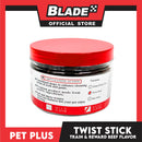 Pet Plus Train and Reward Dental Star Stick In a Jar (Twist Bone Beef Flavor) 360 Brushing Action Designed for Dogs Reward Treats