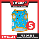 Pet Sando Ducks Design, Aqua Blue with Yellow Piping Color (Small) Perfect Fit For Dogs And Cats