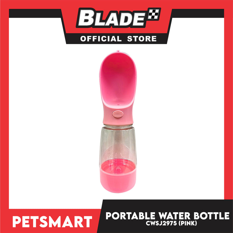 Pet Portable Drinking Cup Bottle Water Dispenser for Dogs CWSJ2975 (Pink) 400ml