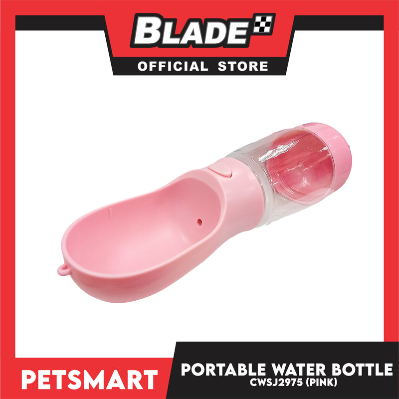 Pet Portable Drinking Cup Bottle Water Dispenser for Dogs CWSJ2975 (Pink) 400ml