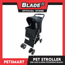 Pet Stroller 4 Wheels for Cats and Dogs, Black Color (OT2230042) 36cm x 82cm x 105cm