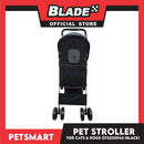 Pet Stroller 4 Wheels for Cats and Dogs, Black Color (OT2230042) 36cm x 82cm x 105cm