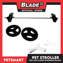 Pet Stroller 4 Wheels for Cats and Dogs, Black Color (OT2230042) 36cm x 82cm x 105cm