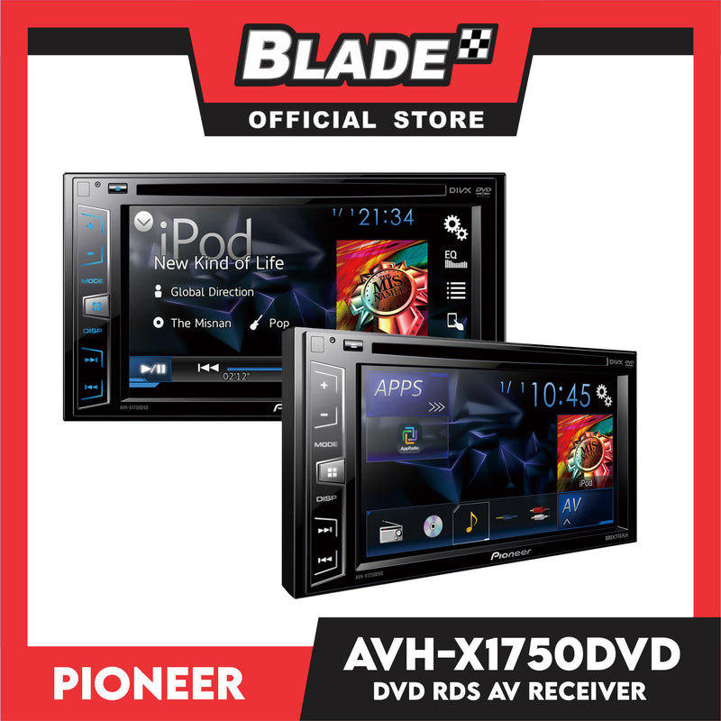 Pioneer AVH-X1750DVD In-Dash Double-DIN DVD Multimedia AV Receiver with 6.2" WVGA Touchscreen Display