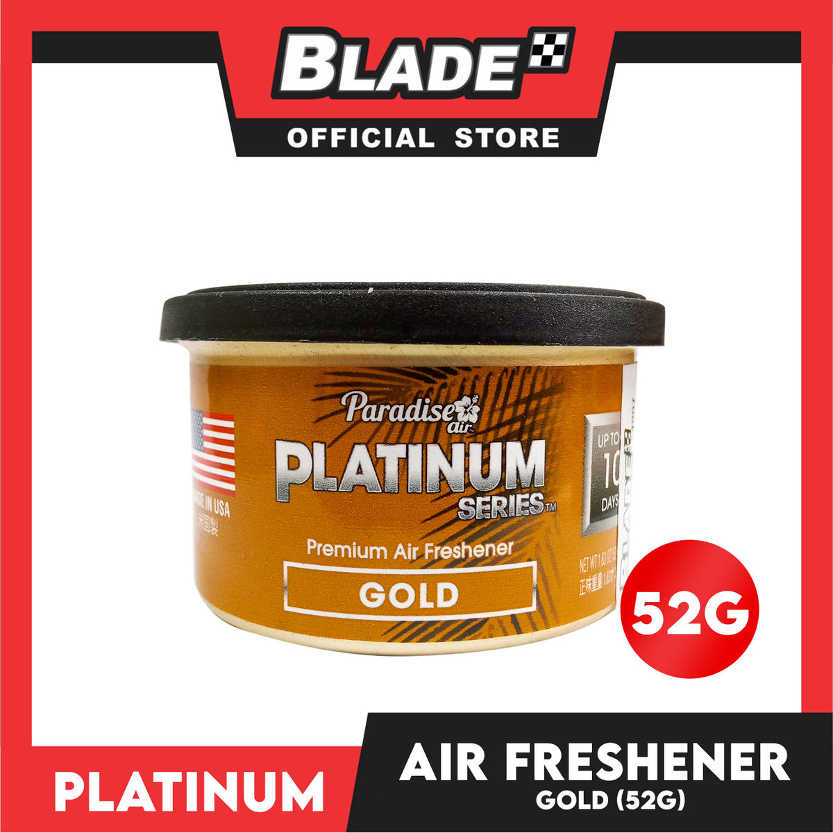 Paradise Air Platinum Series Air Freshener 52g (Gold)