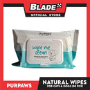 Purpaws Hypoallergenic Body Pet Wipes (Aloe Vera) for dogs and cat 50 sheets