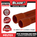 Neltex PVC Electrical Conduit Pipe Bell End 25mm x 1meter