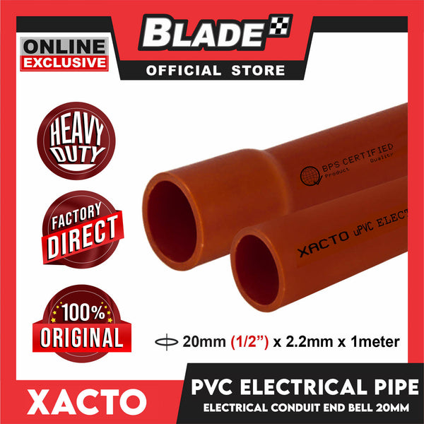 Xacto PVC Electrical Conduit Pipe Bell End 20mm x 1meter