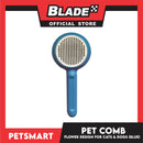 Pet Comb Easy Clean Flower Design (Blue)