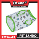 Pet Sando Character Design Print with Green Piping (Large) Perfect Fit for Dogs and Cats