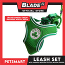 Pet Harness with Leash Boston Celtics Basketball Design