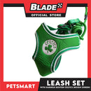 Pet Harness with Leash Boston Celtics Basketball Design