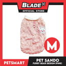 Pet Sando Furry Bear Design Pink (Medium) For Cats and Dogs