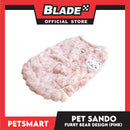 Pet Sando Furry Bear Design Pink (Medium) For Cats and Dogs