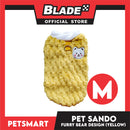 Pet Sando Furry Bear Design Yellow (Medium) For Cats and Dogs