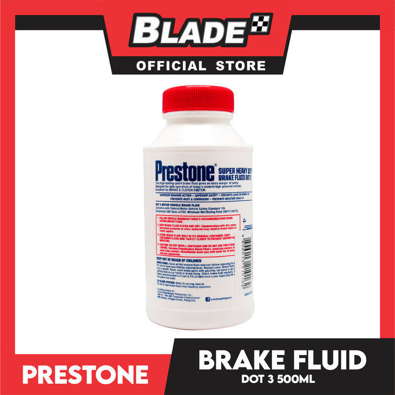 Prestone Super Heavy Duty Brake Fluid DOT3  for Brake and Clutch System 500ml