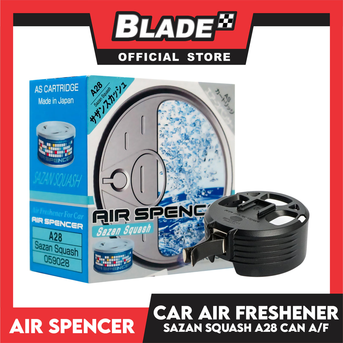 Air Spencer Car Air Freshener Sazan Squash A28 with Holder