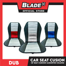 Dub Car Seat Cushion 13F (Black with Gray Blue) Comfortable Backrest Support Universal Sit with Adjustable Hook