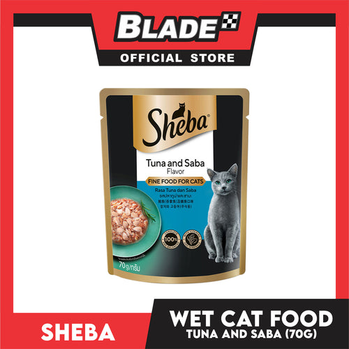 24pcs Sheba Tuna and Saba Flavor 70g Fine Food for Cats