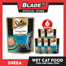 6pcs Sheba Tuna and Saba Flavor 70g Fine Food for Cats