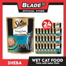 24pcs Sheba Tuna and Saba Flavor 70g Fine Food for Cats