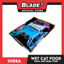 12pcs Sheba Tuna and Saba Flavor 70g Fine Food for Cats