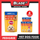 6pcs Pedigree Simmered Beef Loaf Flavour with Vegetables 130g Dog Wet Food