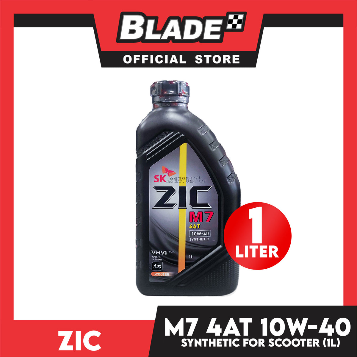 SK Zic M7 4AT 10W-40 Synthetic For Scooter 1 Liter