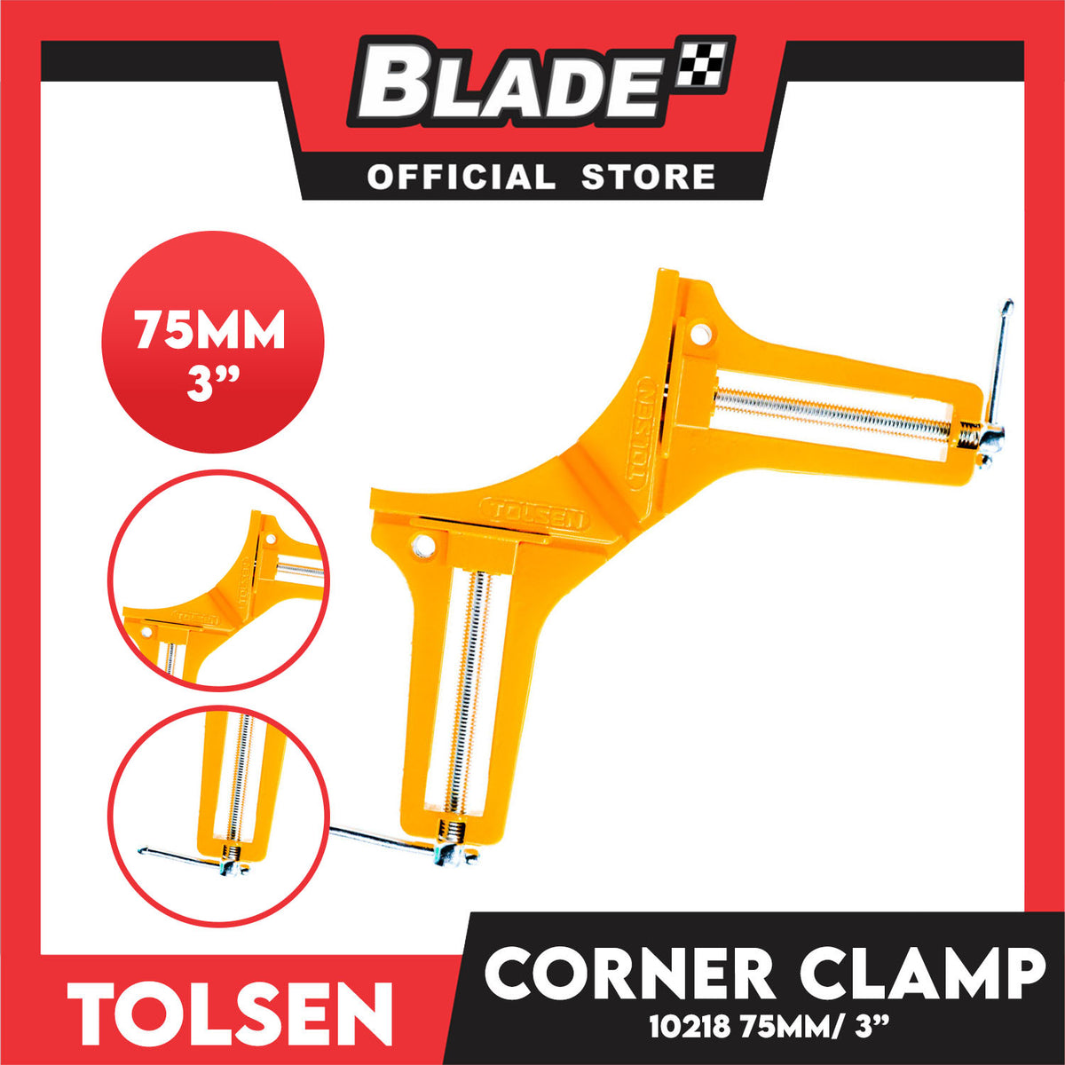 Tolsen 75mm 3'' Corner Clamp Industrial 10218