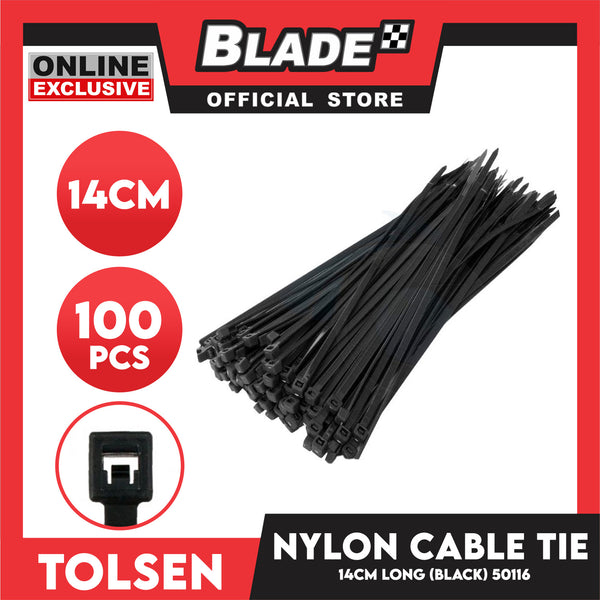 Tolsen 14cm Nylon Cable Tie (Black)  50116
