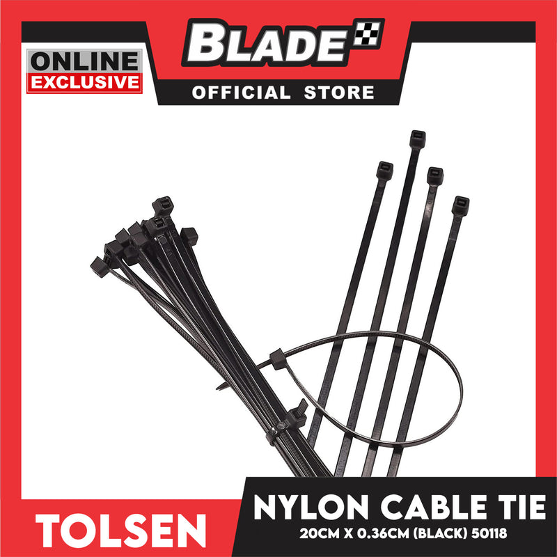 Tolsen Black Nylon Cable Tie 100pcs. (50118)