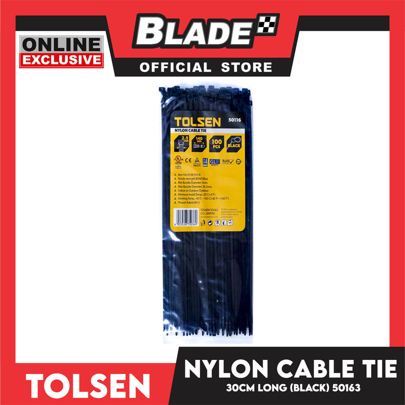 Tolsen Nylon Cable Tie (Black) 50163