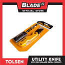 Tolsen Utility Knife Quick Release With 5pcs Blade 61 x 19mm Box Cutter 30007