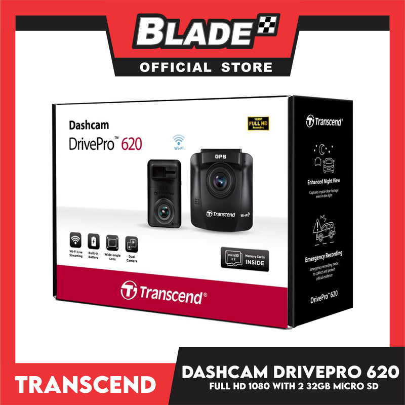 Transcend Dashcam DrivePro 620 Car Video Recorder 32gb