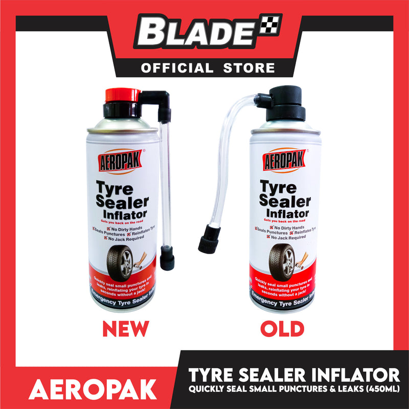 Aeropak Car Motor Bike Tubeless Tire Sealant and Inflator for Tyre Repair 450ml