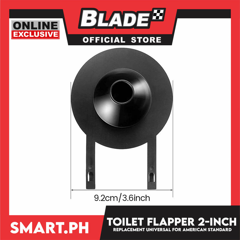 Toilet Flapper Replacement 2-inch (Black) Universal for American Standard, HCG & All Toilet