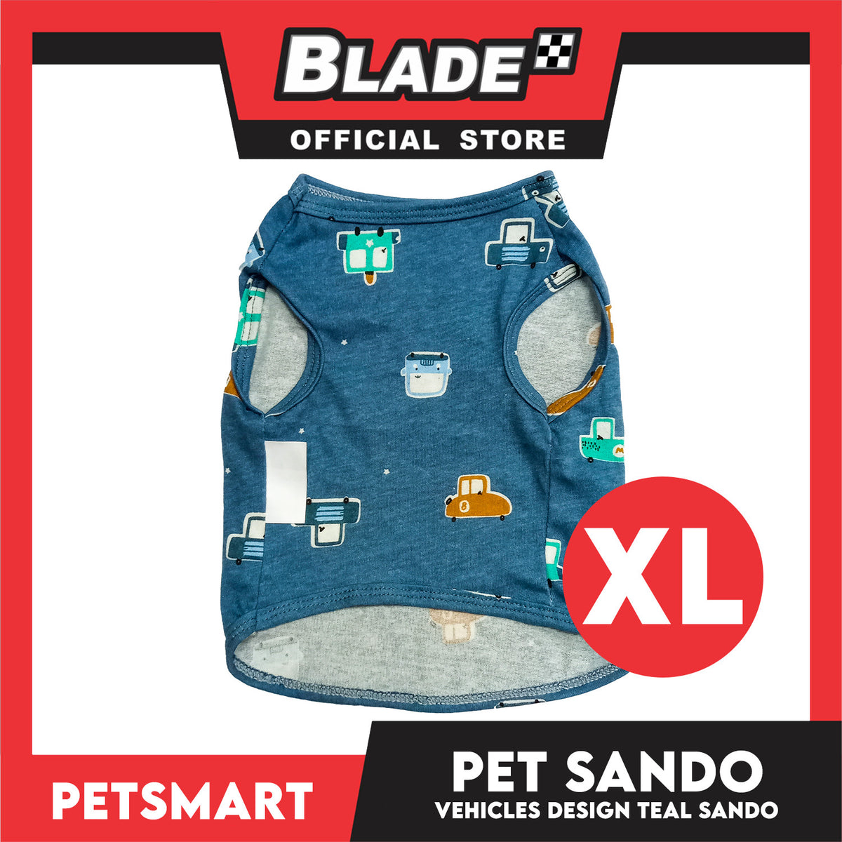 Pet Sando Vehicles Design Teal Color, XL Size (DG-CTN206XL)