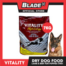 Vitality High Energy Dry Dog Food 7kg For Puppies, Pregnant And Nursing Females (Lamb And Beef)