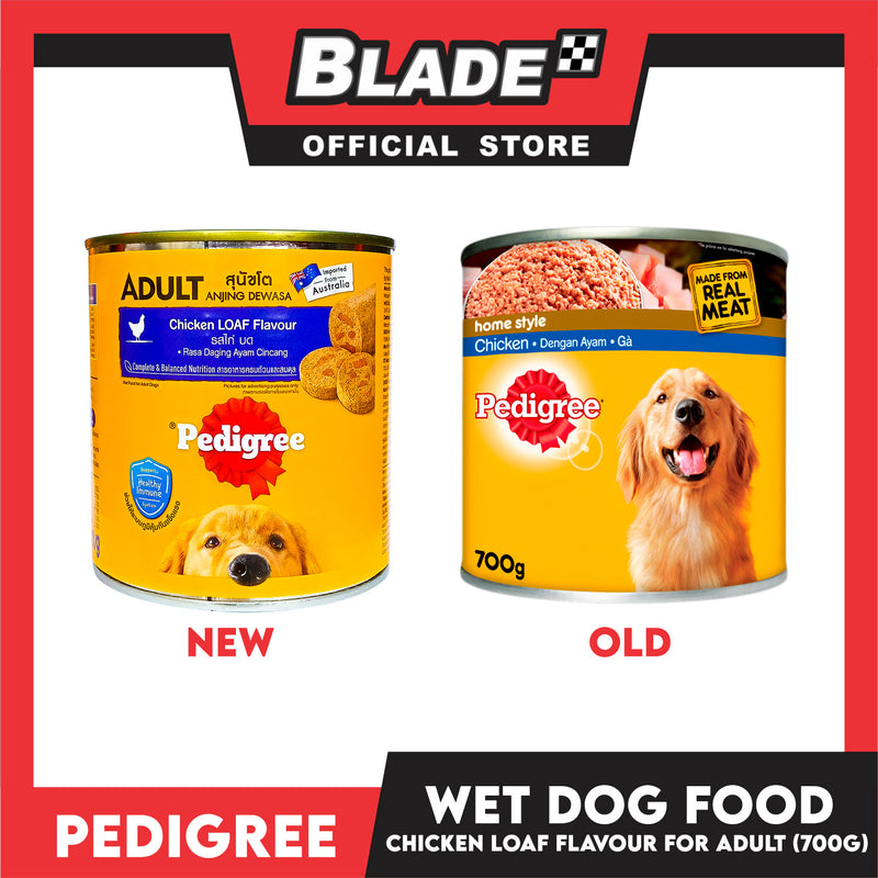 Pedigree Chicken Loaf Flavour 700g For Adult, Canned Dog Food